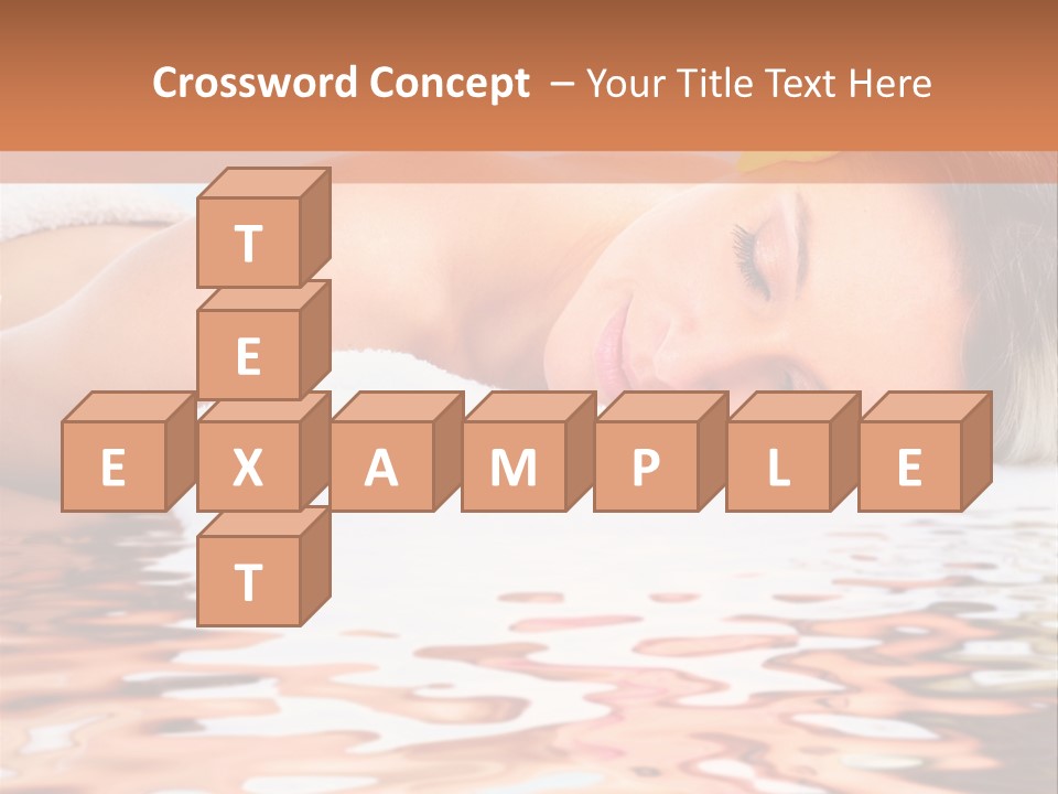 A Woman Laying Down In The Water With A Yellow Flower On Her Head PowerPoint Template