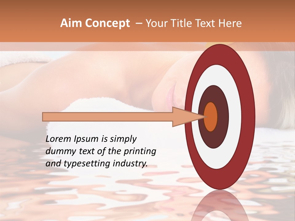 A Woman Laying Down In The Water With A Yellow Flower On Her Head PowerPoint Template