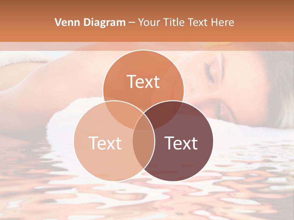 A Woman Laying Down In The Water With A Yellow Flower On Her Head PowerPoint Template