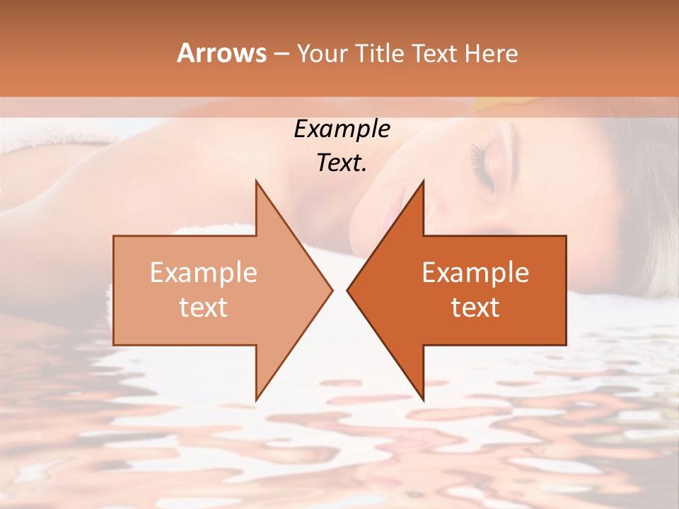 A Woman Laying Down In The Water With A Yellow Flower On Her Head PowerPoint Template