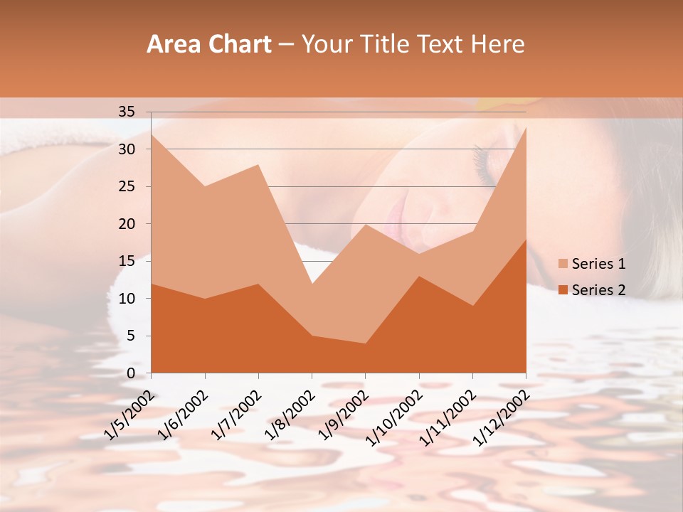 A Woman Laying Down In The Water With A Yellow Flower On Her Head PowerPoint Template