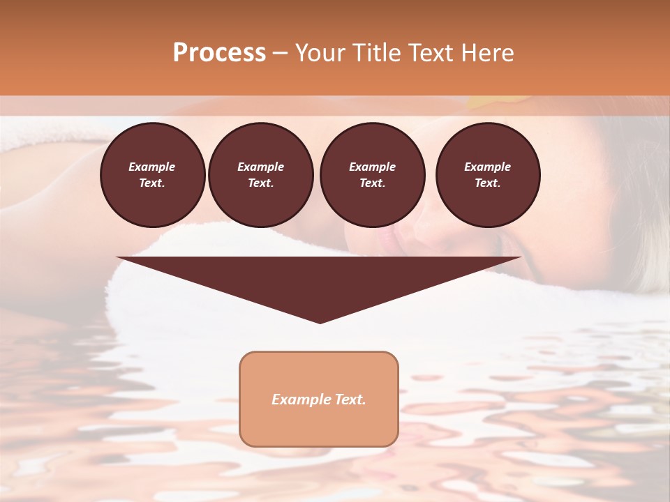 A Woman Laying Down In The Water With A Yellow Flower On Her Head PowerPoint Template