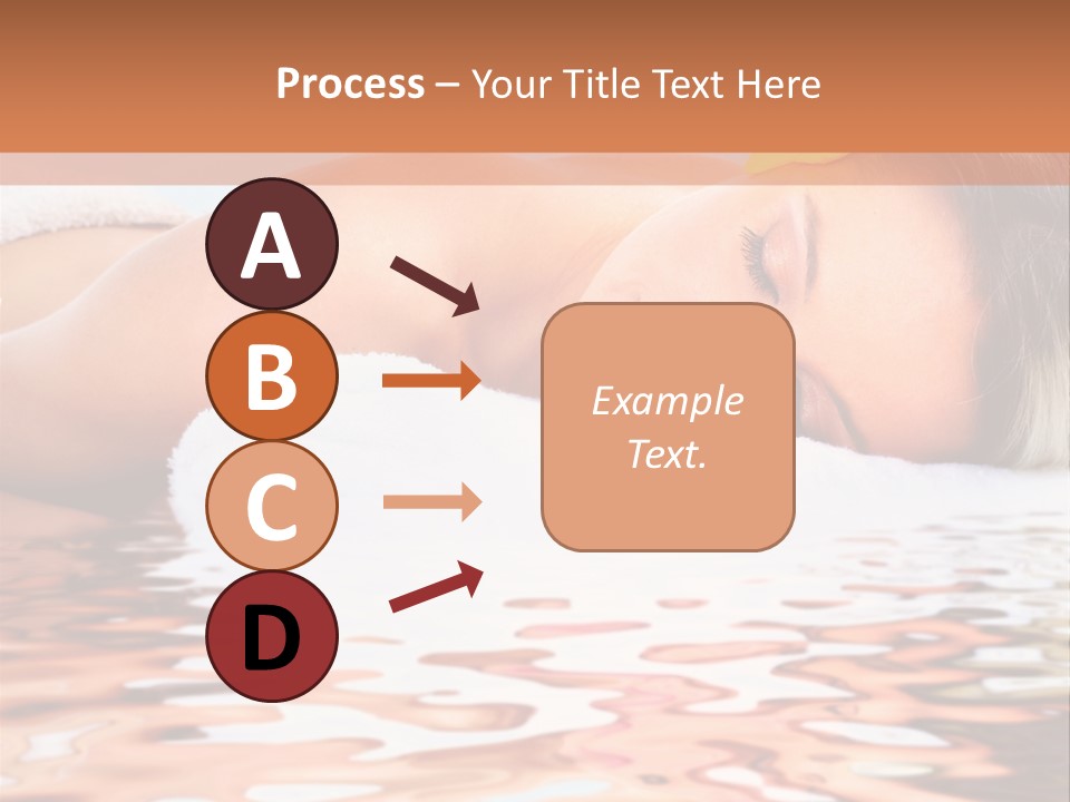 A Woman Laying Down In The Water With A Yellow Flower On Her Head PowerPoint Template