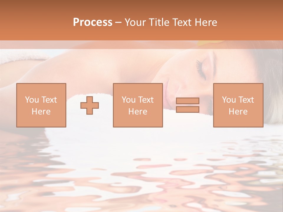 A Woman Laying Down In The Water With A Yellow Flower On Her Head PowerPoint Template