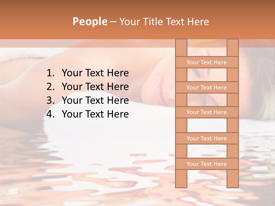 A Woman Laying Down In The Water With A Yellow Flower On Her Head PowerPoint Template