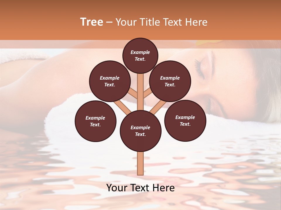 A Woman Laying Down In The Water With A Yellow Flower On Her Head PowerPoint Template