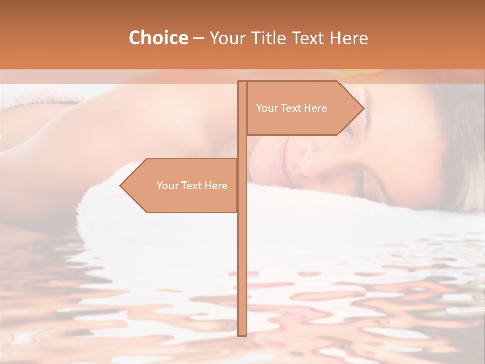 A Woman Laying Down In The Water With A Yellow Flower On Her Head PowerPoint Template