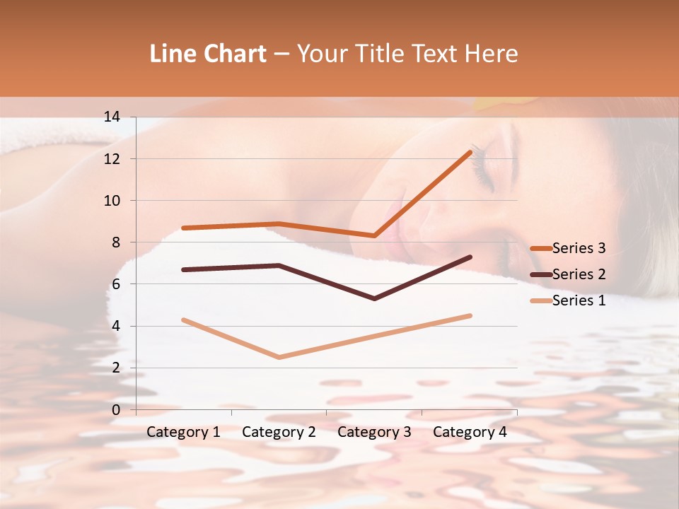 A Woman Laying Down In The Water With A Yellow Flower On Her Head PowerPoint Template