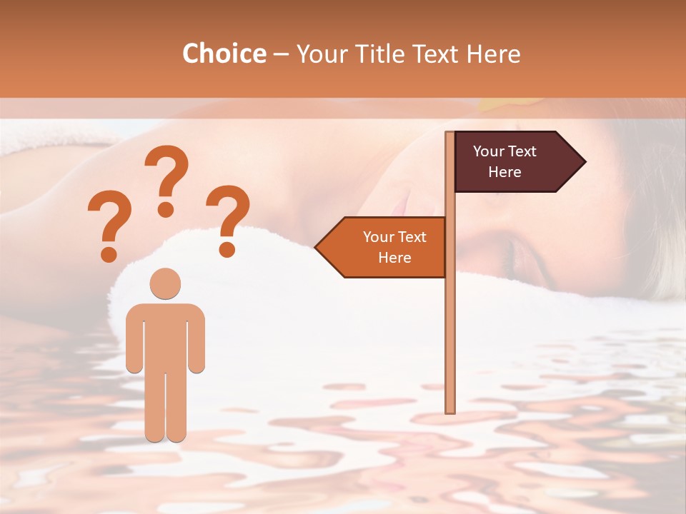 A Woman Laying Down In The Water With A Yellow Flower On Her Head PowerPoint Template