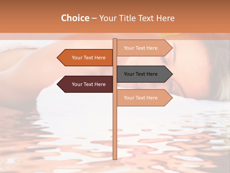 A Woman Laying Down In The Water With A Yellow Flower On Her Head PowerPoint Template