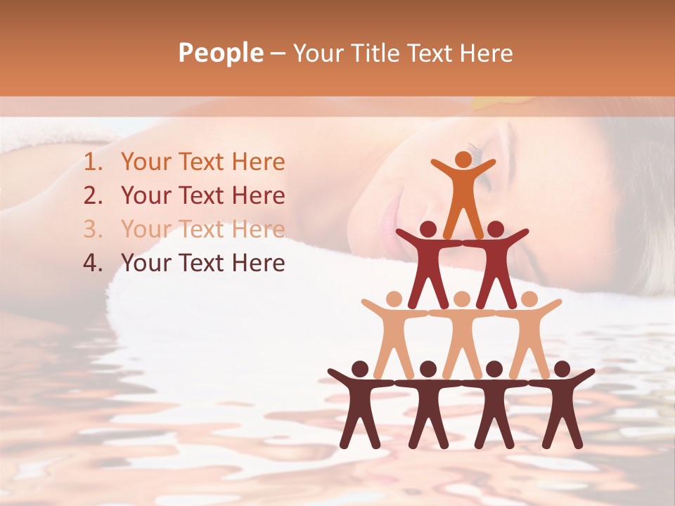 A Woman Laying Down In The Water With A Yellow Flower On Her Head PowerPoint Template