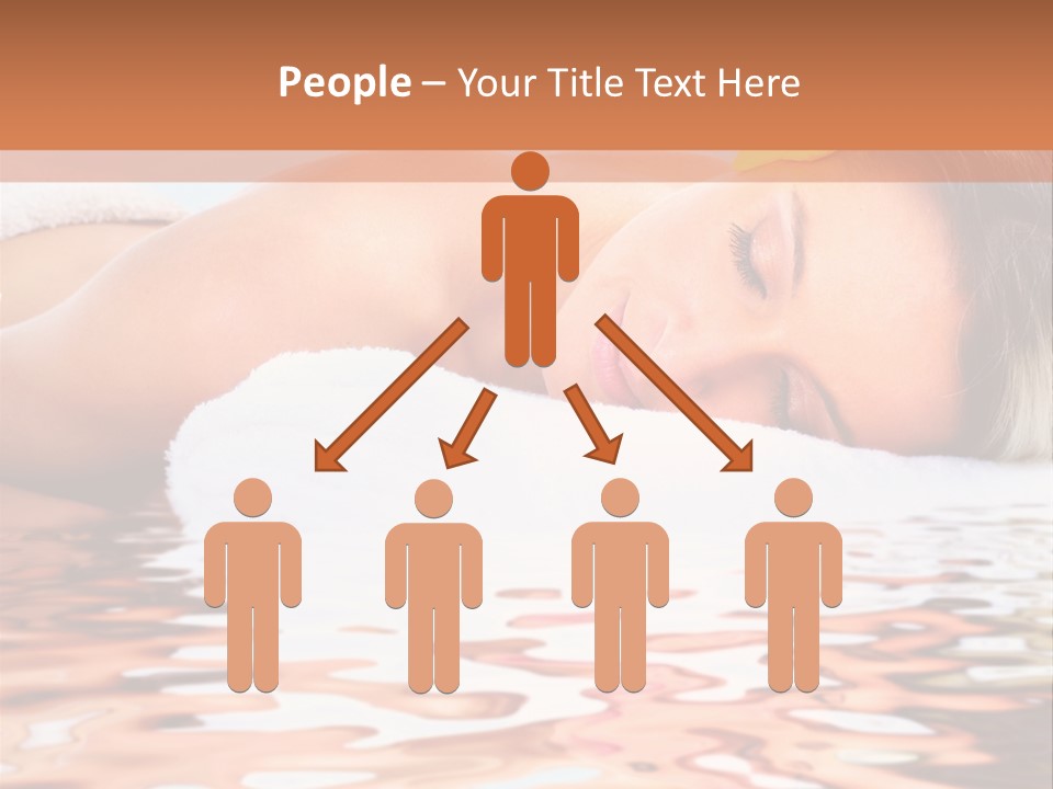 A Woman Laying Down In The Water With A Yellow Flower On Her Head PowerPoint Template