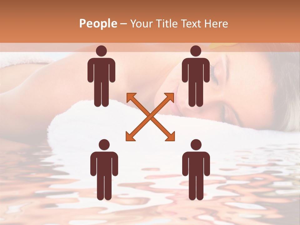 A Woman Laying Down In The Water With A Yellow Flower On Her Head PowerPoint Template