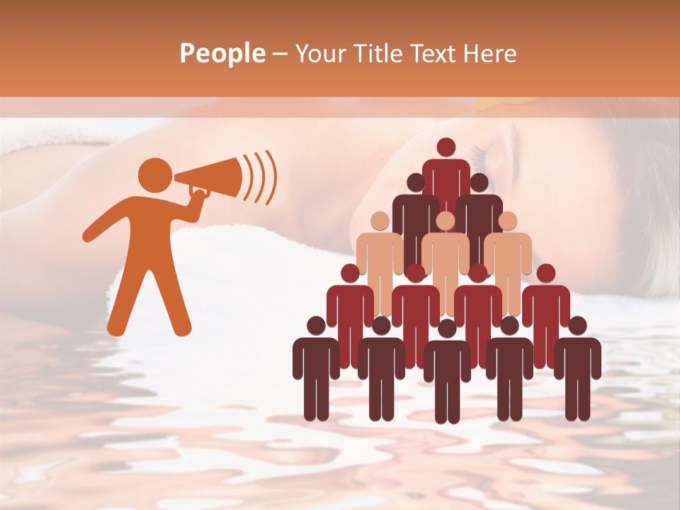 A Woman Laying Down In The Water With A Yellow Flower On Her Head PowerPoint Template