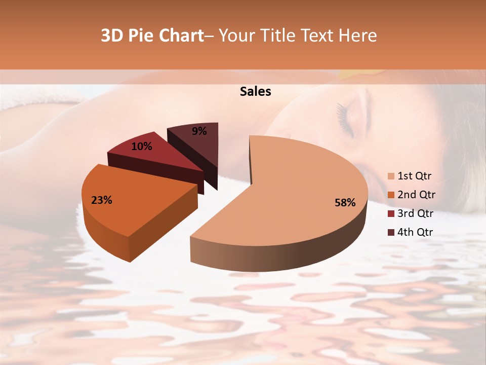 A Woman Laying Down In The Water With A Yellow Flower On Her Head PowerPoint Template