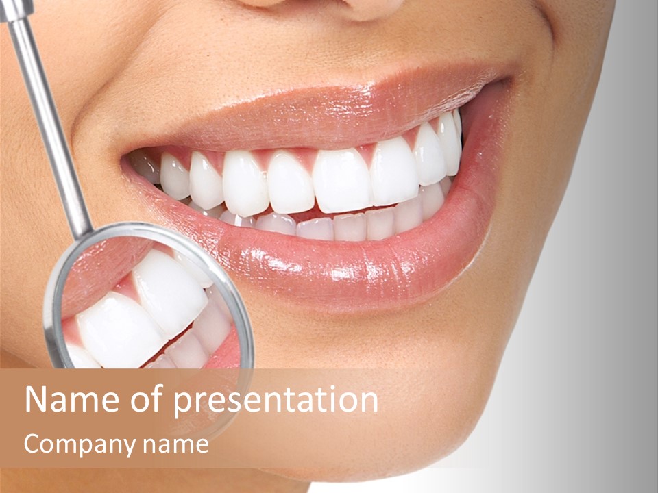 Girl Dental Care PowerPoint Template