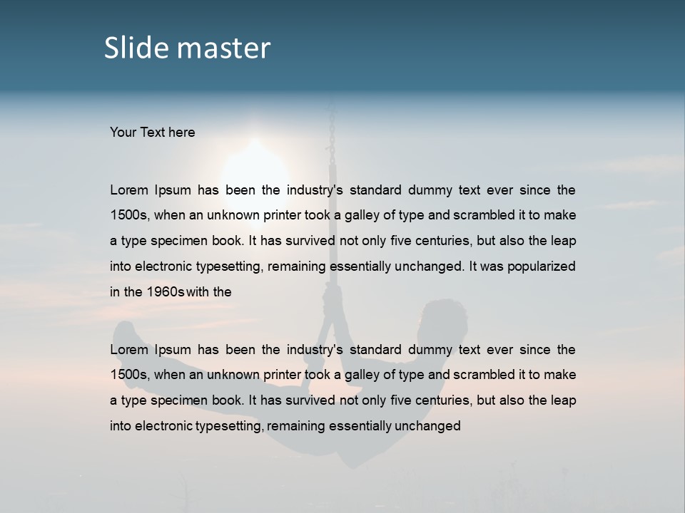 Silhouette Fun Back Lite PowerPoint Template