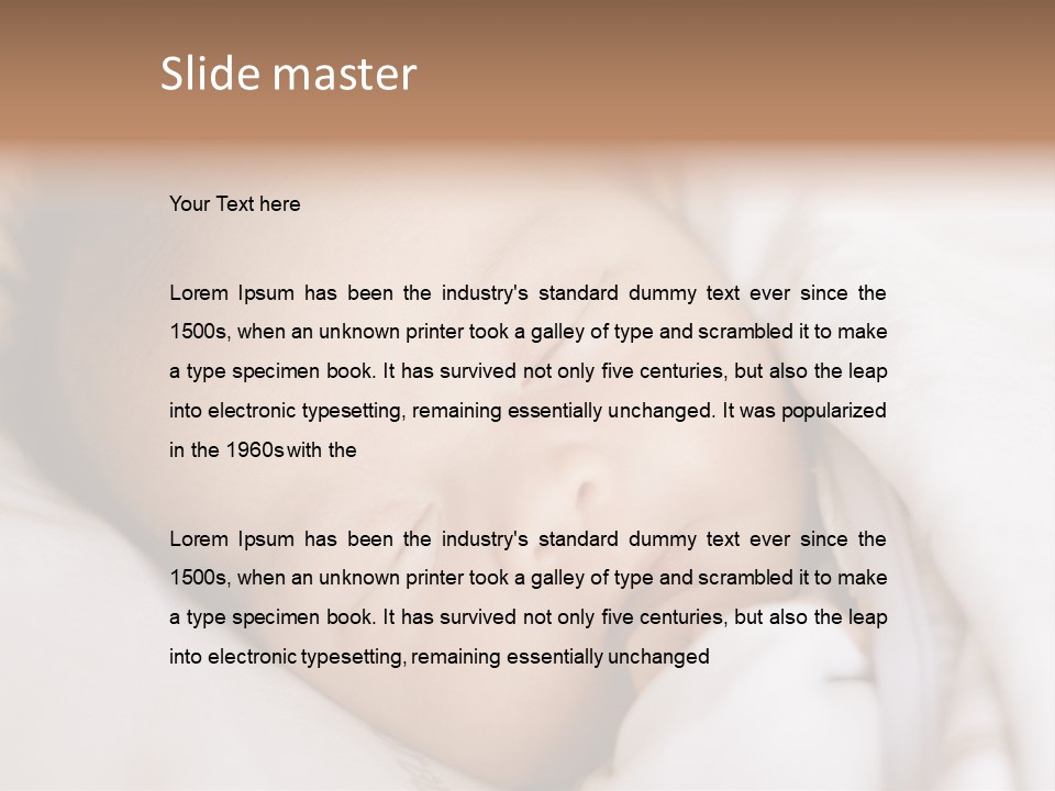 Sepia Portrait Posing PowerPoint Template