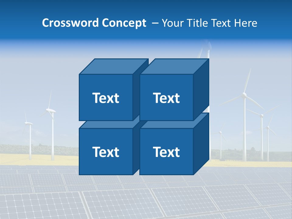 Solar Panel Elektrizitaet Eco PowerPoint Template