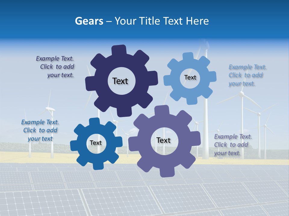 Solar Panel Elektrizitaet Eco PowerPoint Template