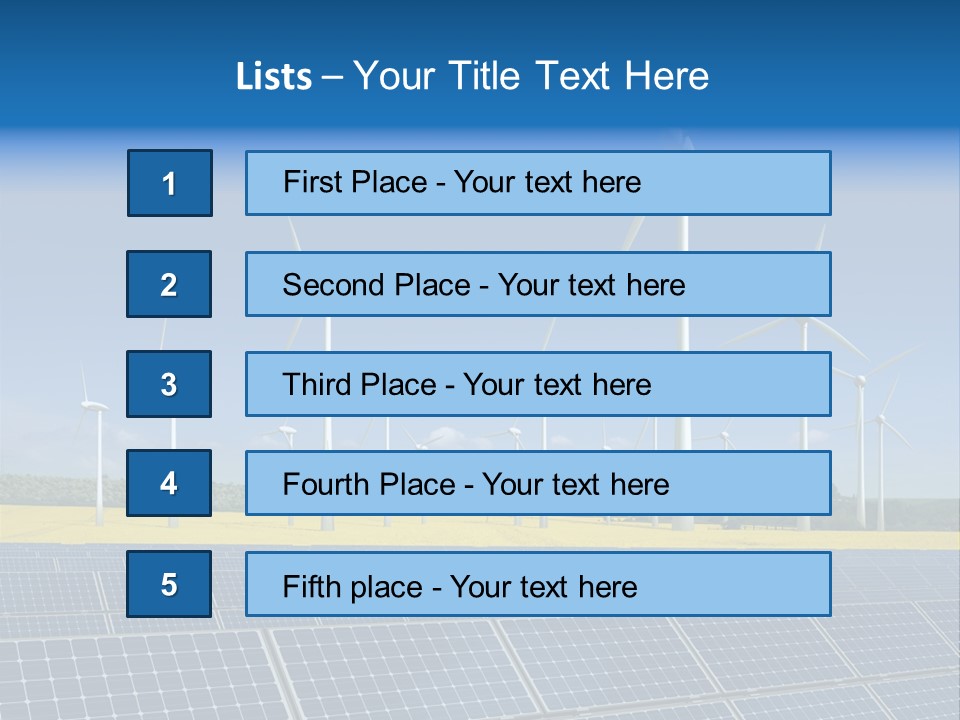 Solar Panel Elektrizitaet Eco PowerPoint Template