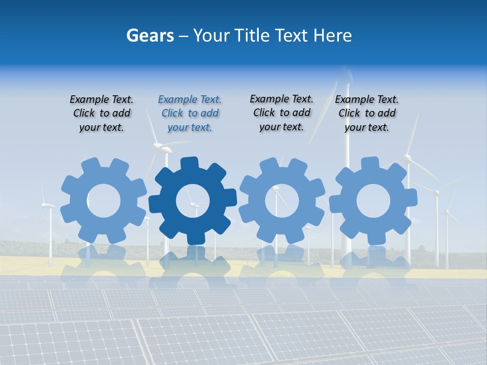 Solar Panel Elektrizitaet Eco PowerPoint Template