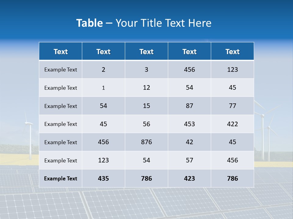 Solar Panel Elektrizitaet Eco PowerPoint Template