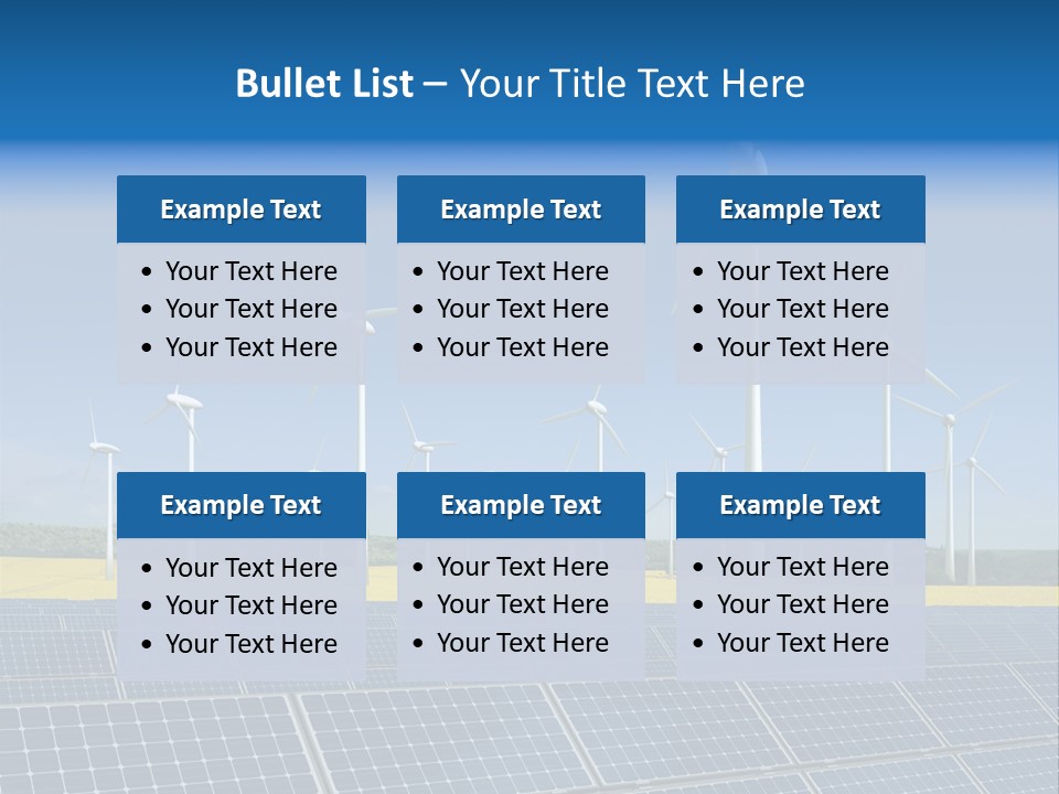 Solar Panel Elektrizitaet Eco PowerPoint Template