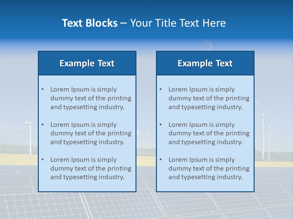 Solar Panel Elektrizitaet Eco PowerPoint Template