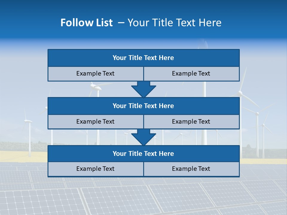 Solar Panel Elektrizitaet Eco PowerPoint Template