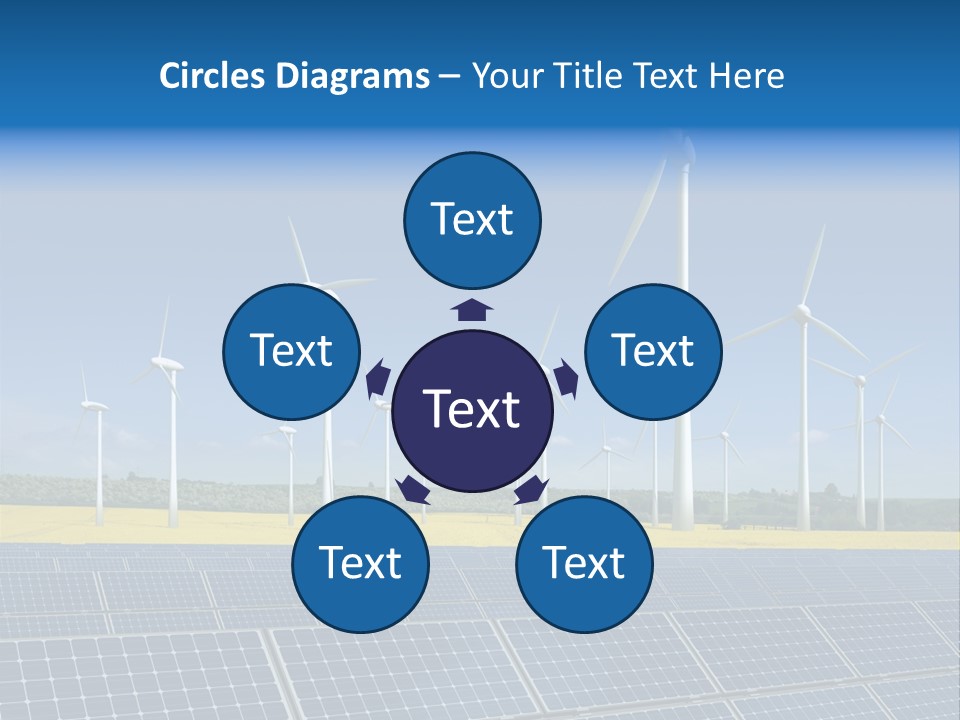 Solar Panel Elektrizitaet Eco PowerPoint Template