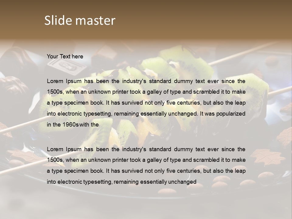 Sweet Vegetarian Skewer PowerPoint Template