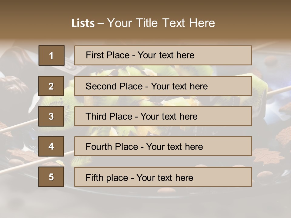 Sweet Vegetarian Skewer PowerPoint Template