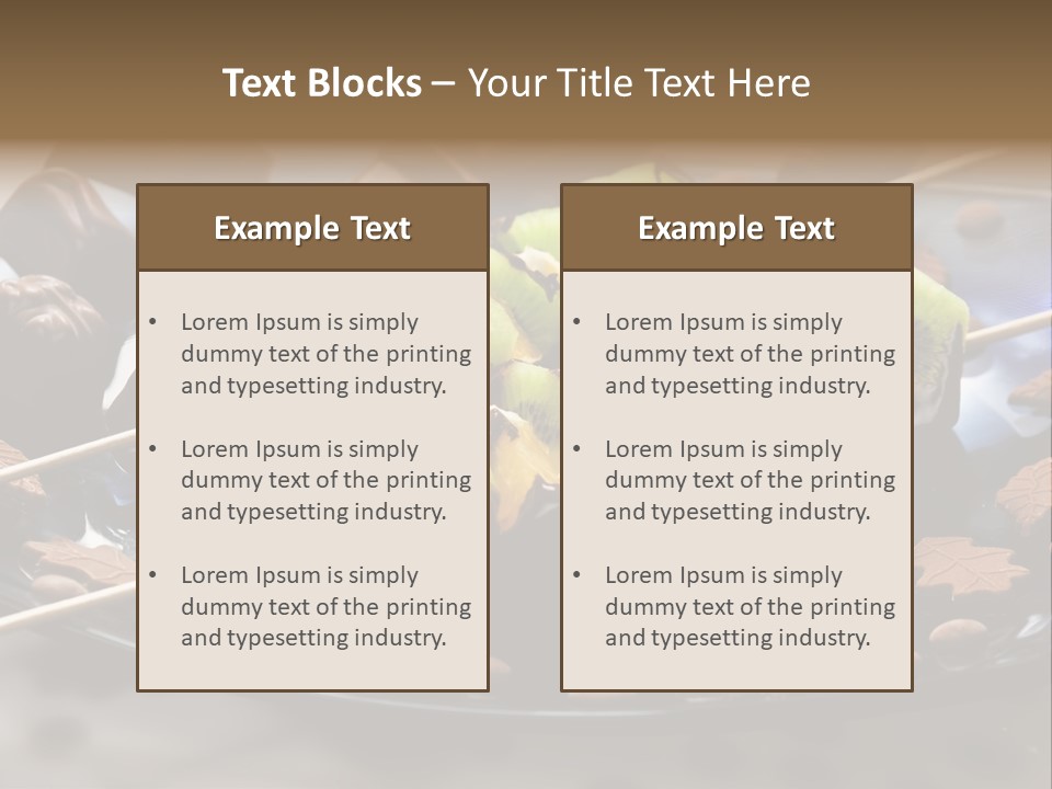 Sweet Vegetarian Skewer PowerPoint Template