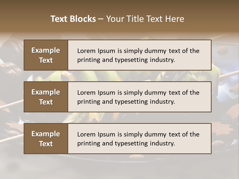 Sweet Vegetarian Skewer PowerPoint Template