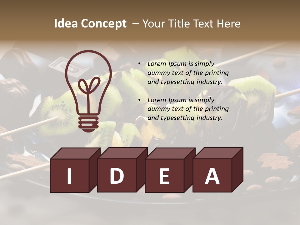 Sweet Vegetarian Skewer PowerPoint Template