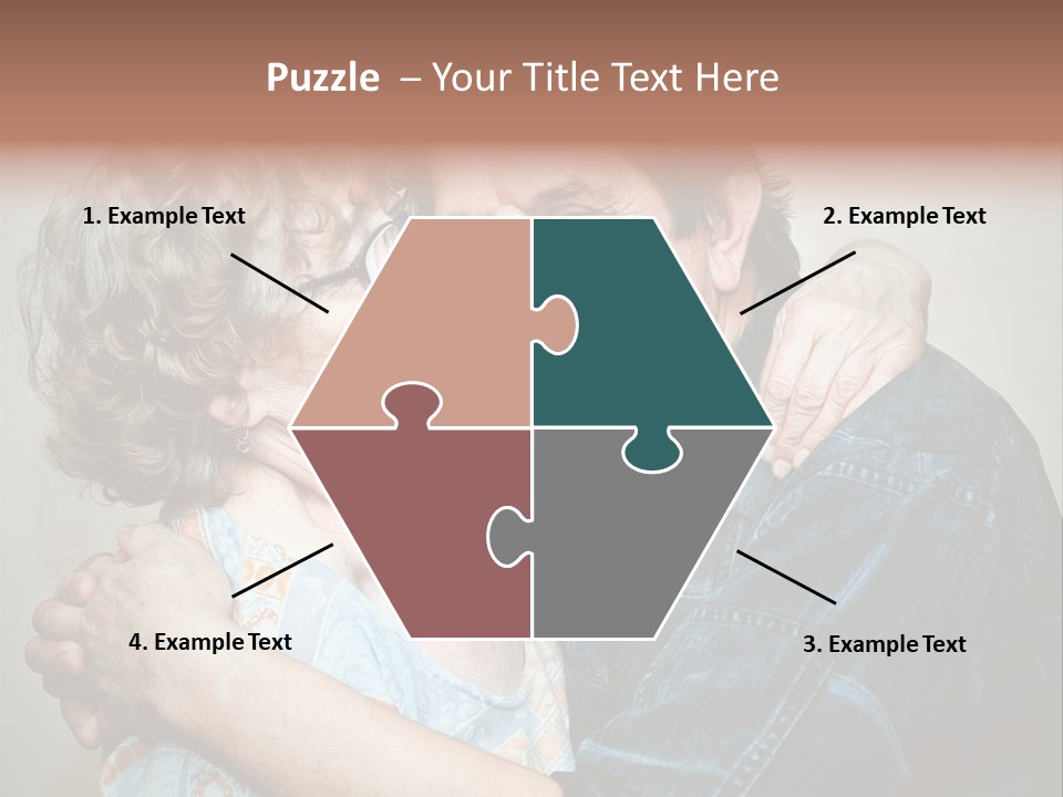 Two Kiss Retirement PowerPoint Template