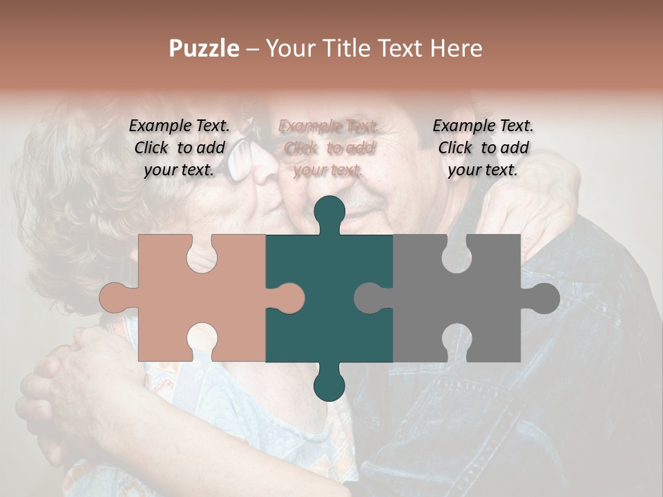 Two Kiss Retirement PowerPoint Template