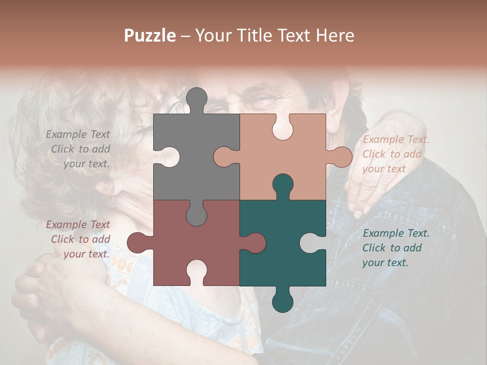 Two Kiss Retirement PowerPoint Template