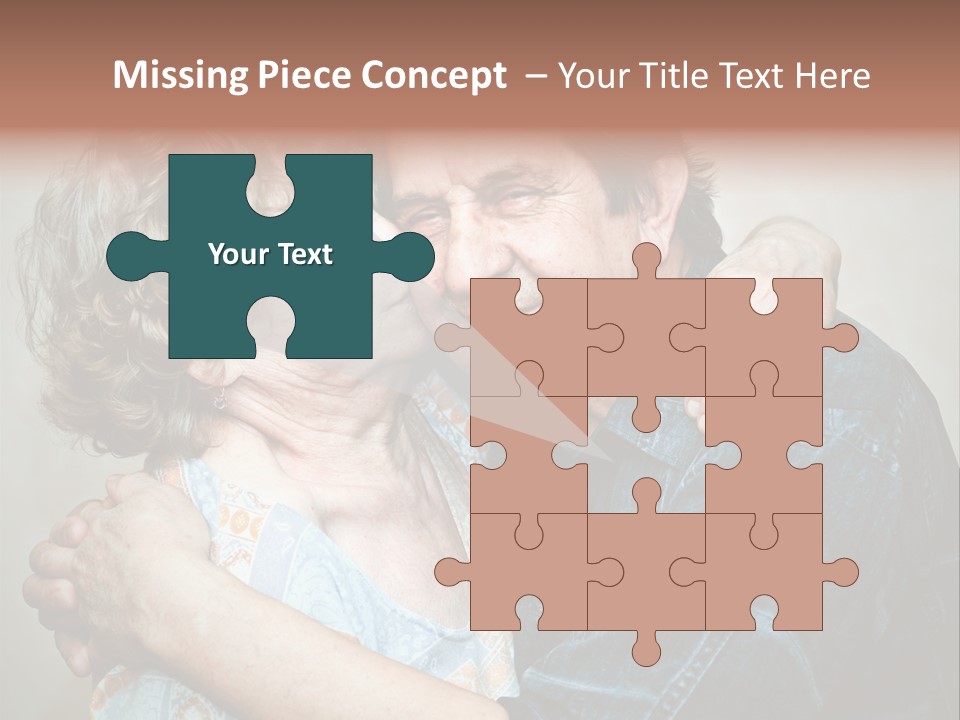 Two Kiss Retirement PowerPoint Template