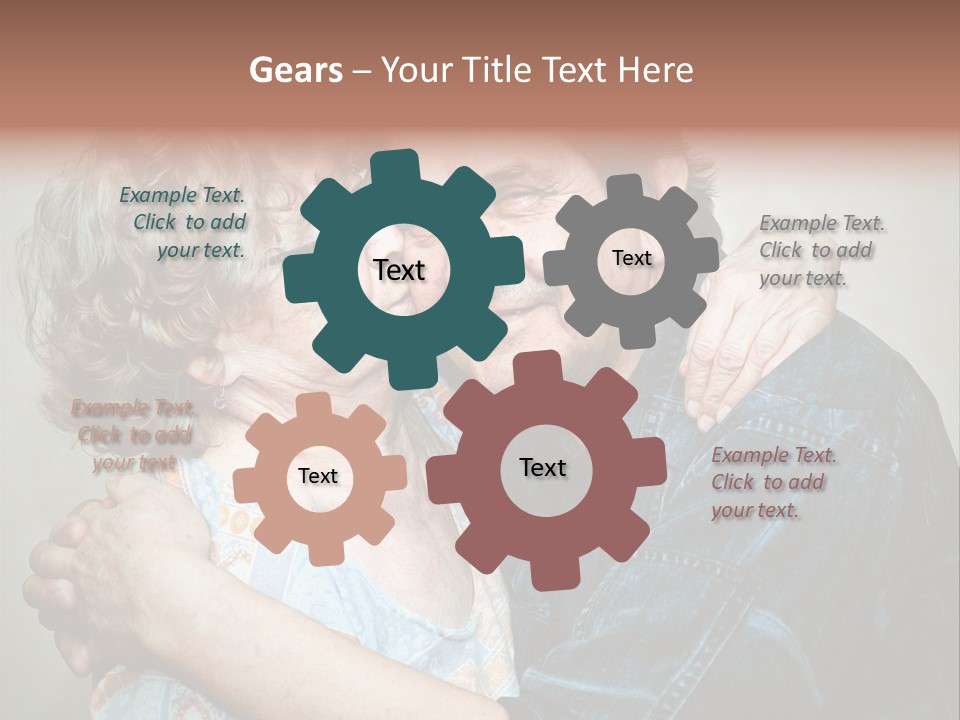 Two Kiss Retirement PowerPoint Template