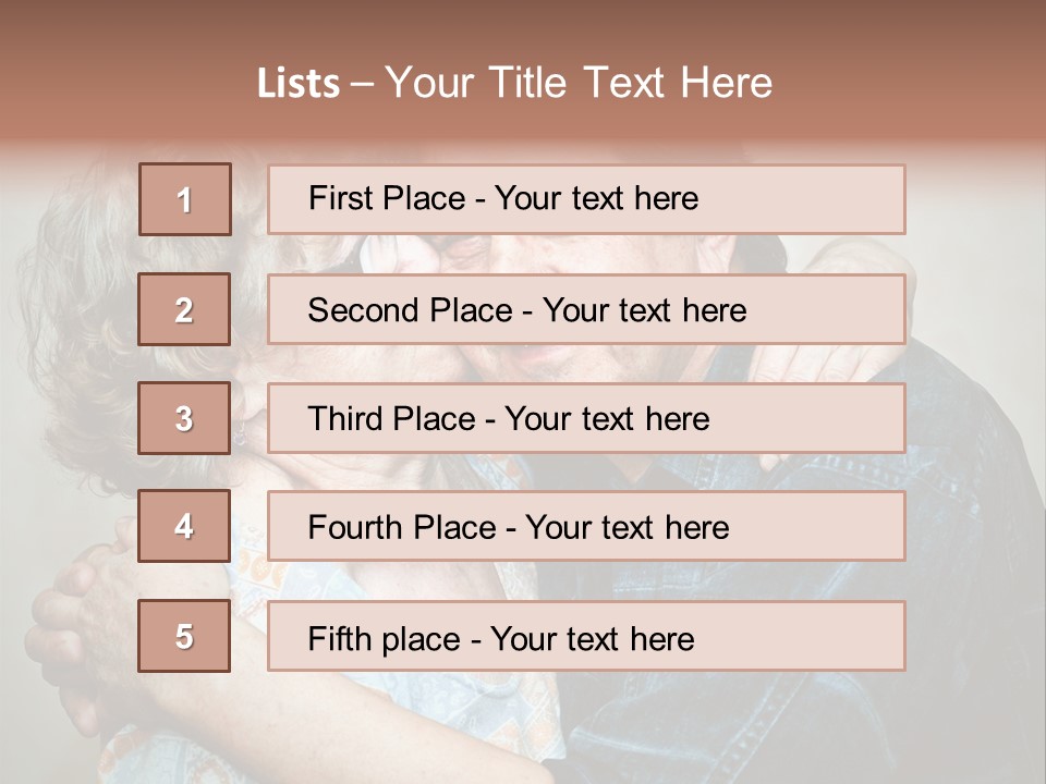Two Kiss Retirement PowerPoint Template