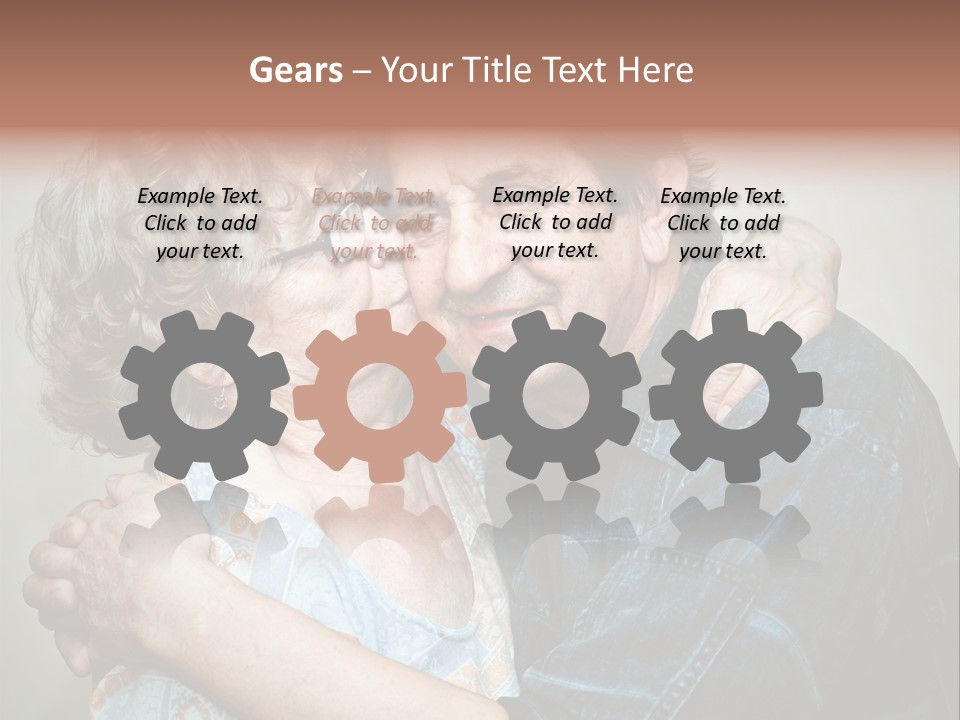 Two Kiss Retirement PowerPoint Template