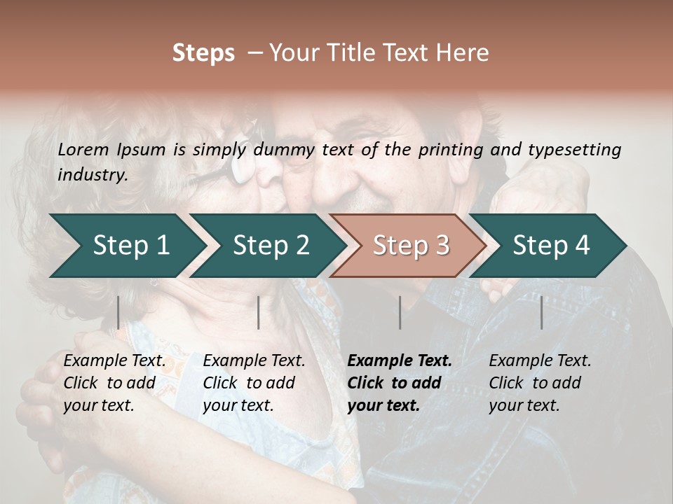 Two Kiss Retirement PowerPoint Template