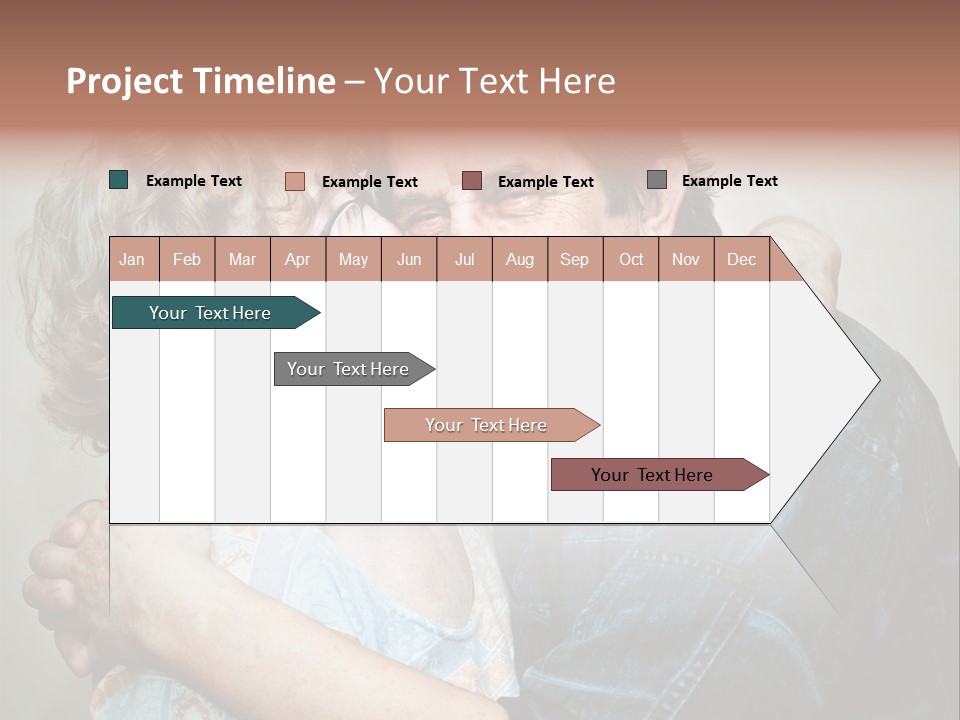 Two Kiss Retirement PowerPoint Template