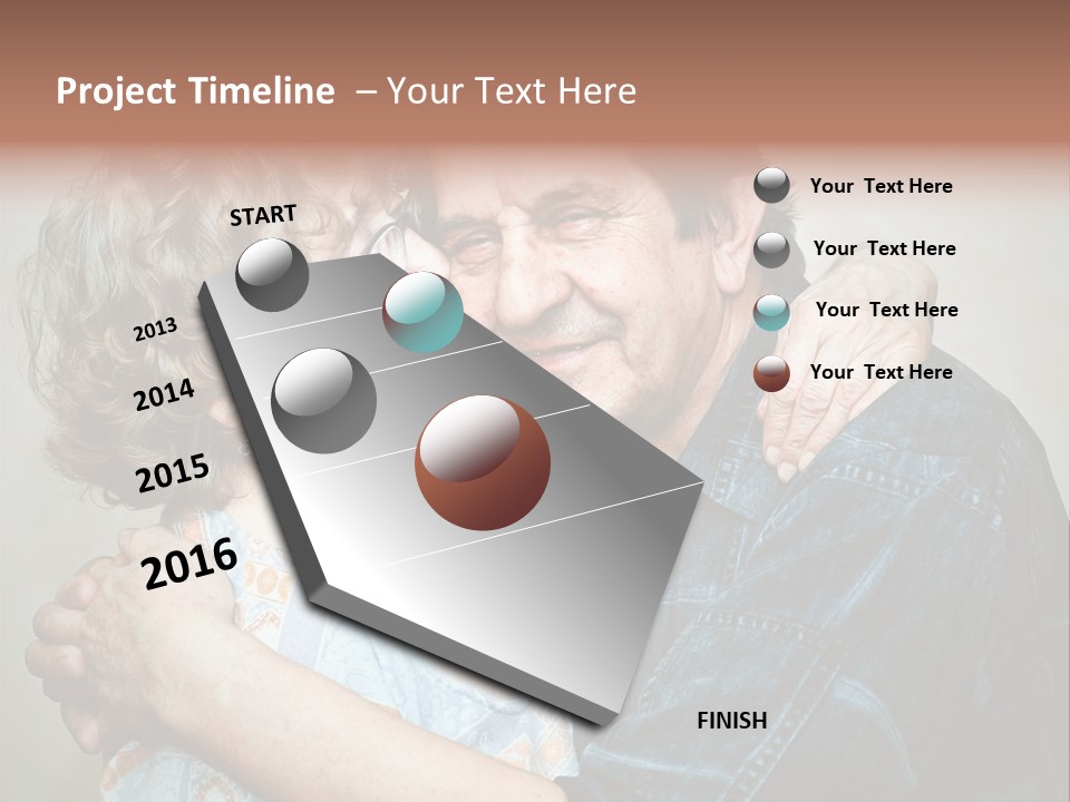Two Kiss Retirement PowerPoint Template