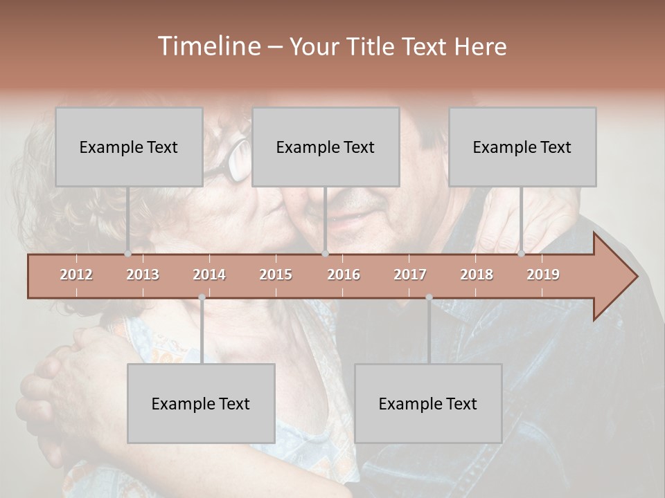 Two Kiss Retirement PowerPoint Template