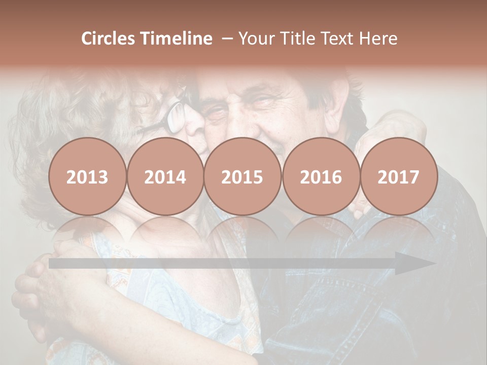 Two Kiss Retirement PowerPoint Template