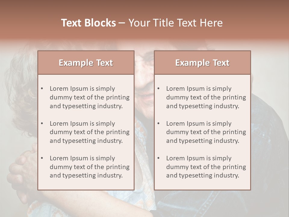 Two Kiss Retirement PowerPoint Template