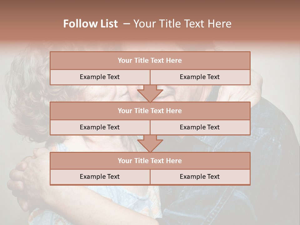 Two Kiss Retirement PowerPoint Template